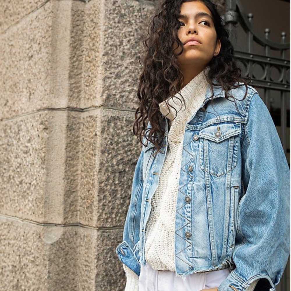 NWOT Free People Indira Denim Jacket